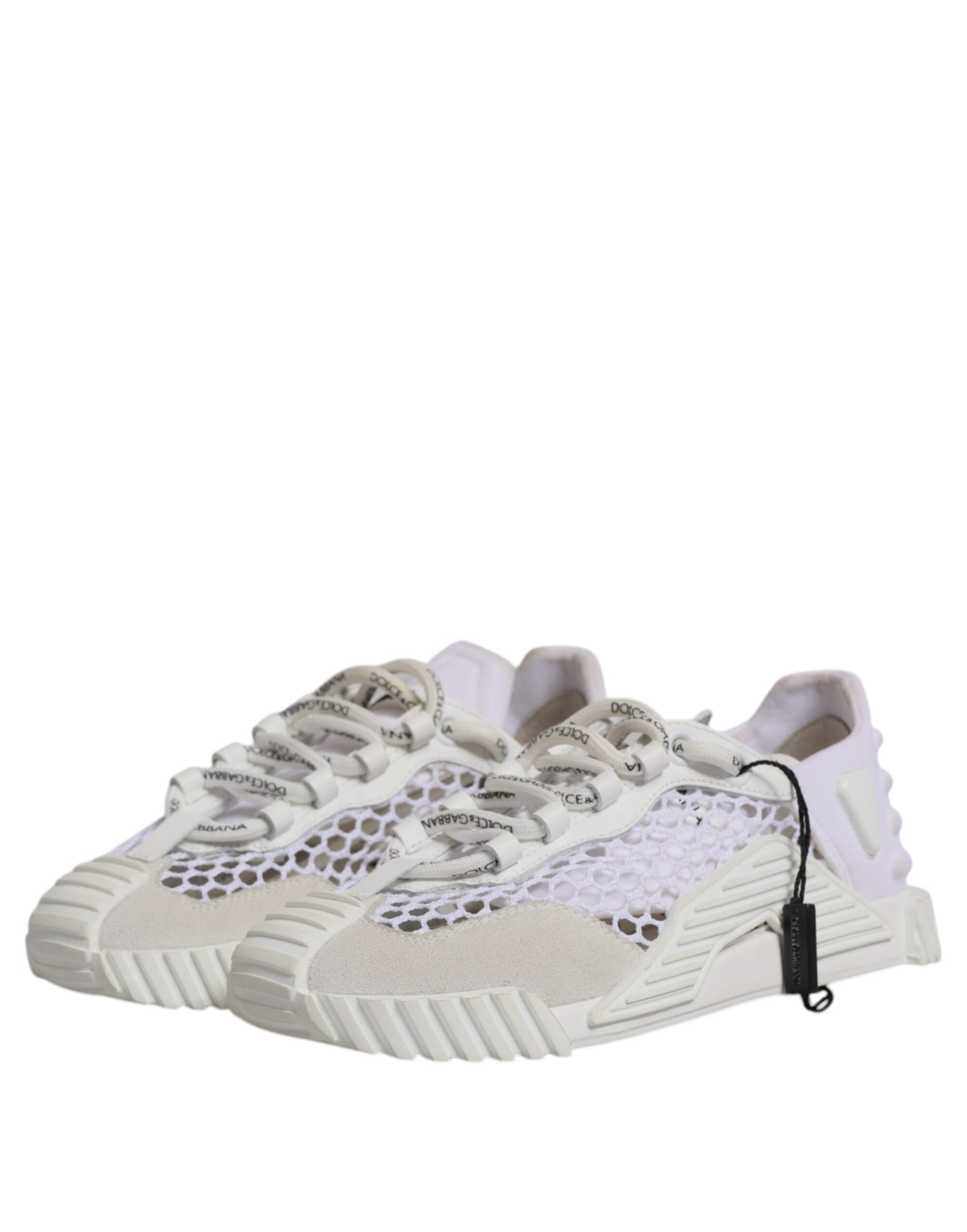 Dolce & Gabbana White Mesh NS1 Low Top Sports Sneaker Women's Shoes (Pre-Owned)