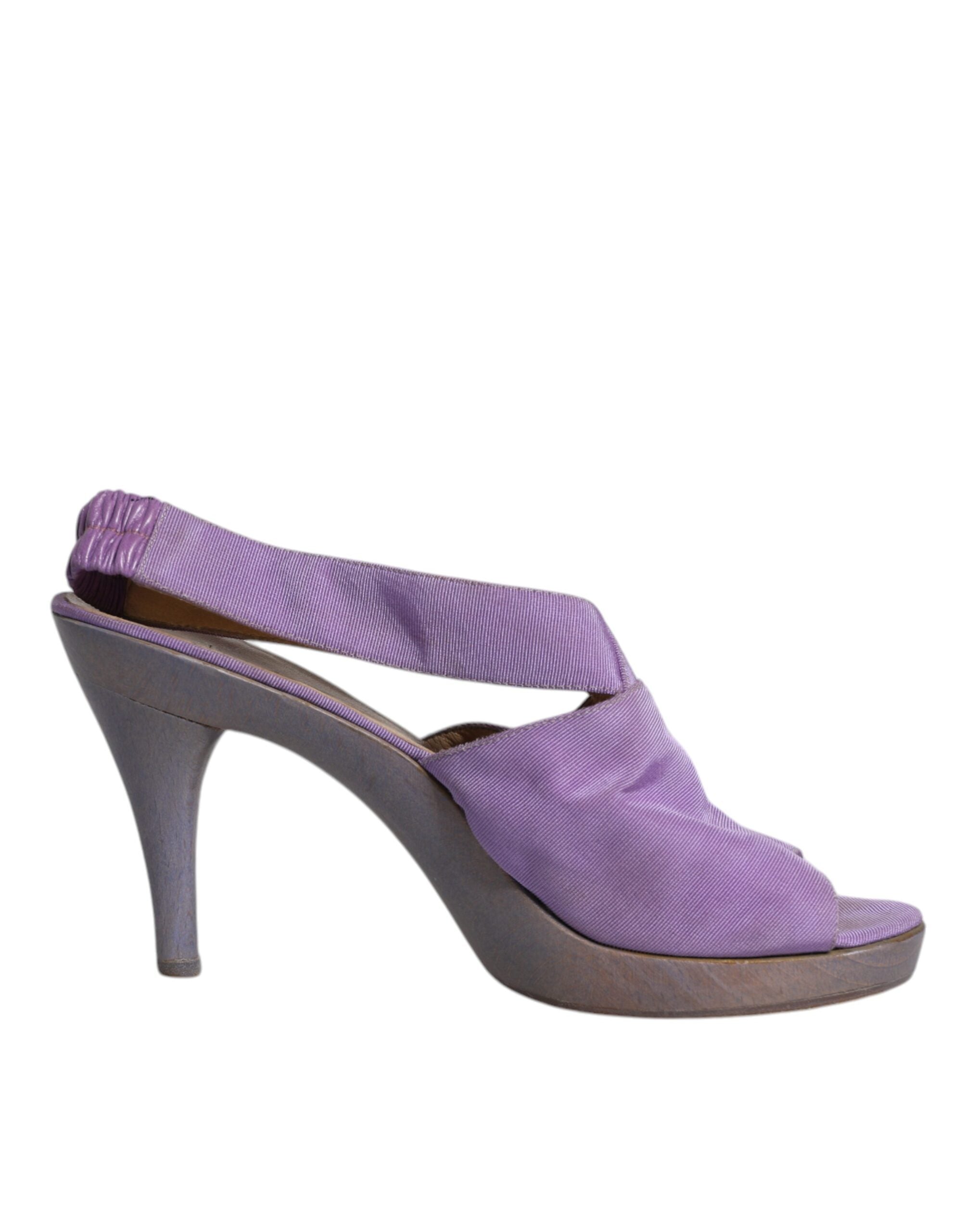 Dolce & Gabbana Purple Platform Slingback Heels Sandals Women's Shoes (Pre-Owned)