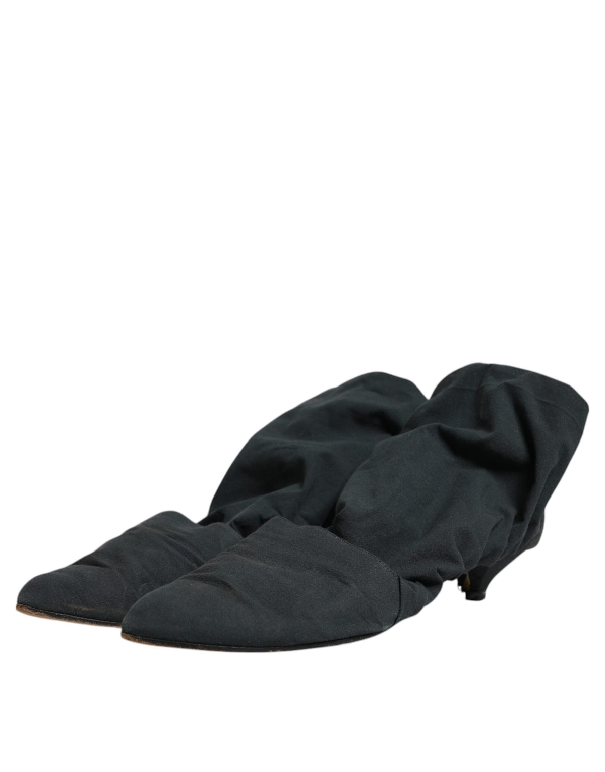 Dolce & Gabbana Green Cotton Sock Style Ankle Boots Women's Shoes (Pre-Owned)