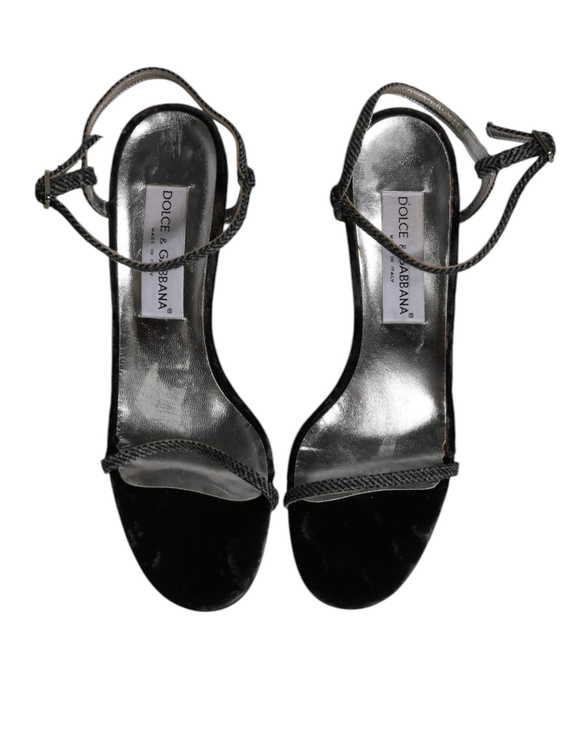 Dolce & Gabbana Black Ankle Strap High Heels Sandals Women's Shoes (Pre-Owned)