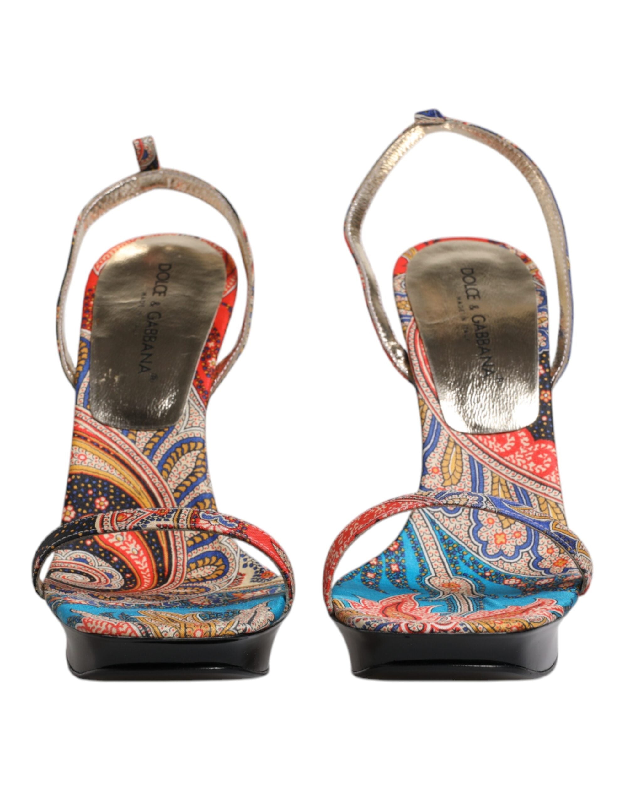 Dolce & Gabbana Multicolor Floral High Heels Sandals Women's Shoes