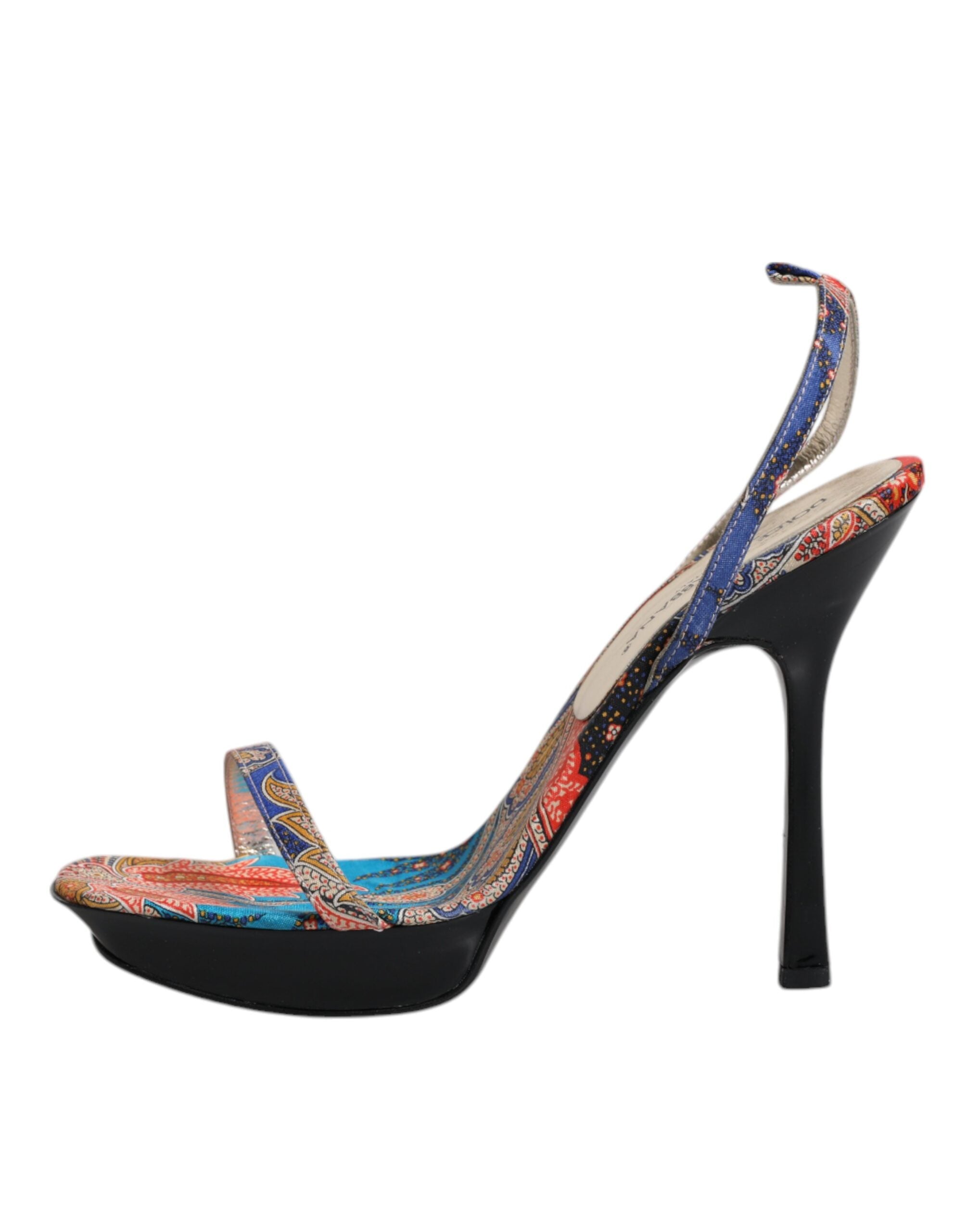 Dolce & Gabbana Multicolor Floral High Heels Sandals Women's Shoes