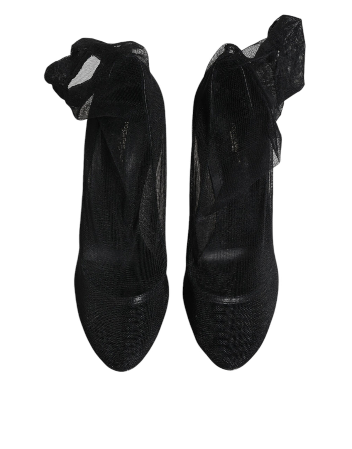 Dolce & Gabbana Black Nylon Mesh Sock Style Boots Women's Shoes (Pre-Owned)
