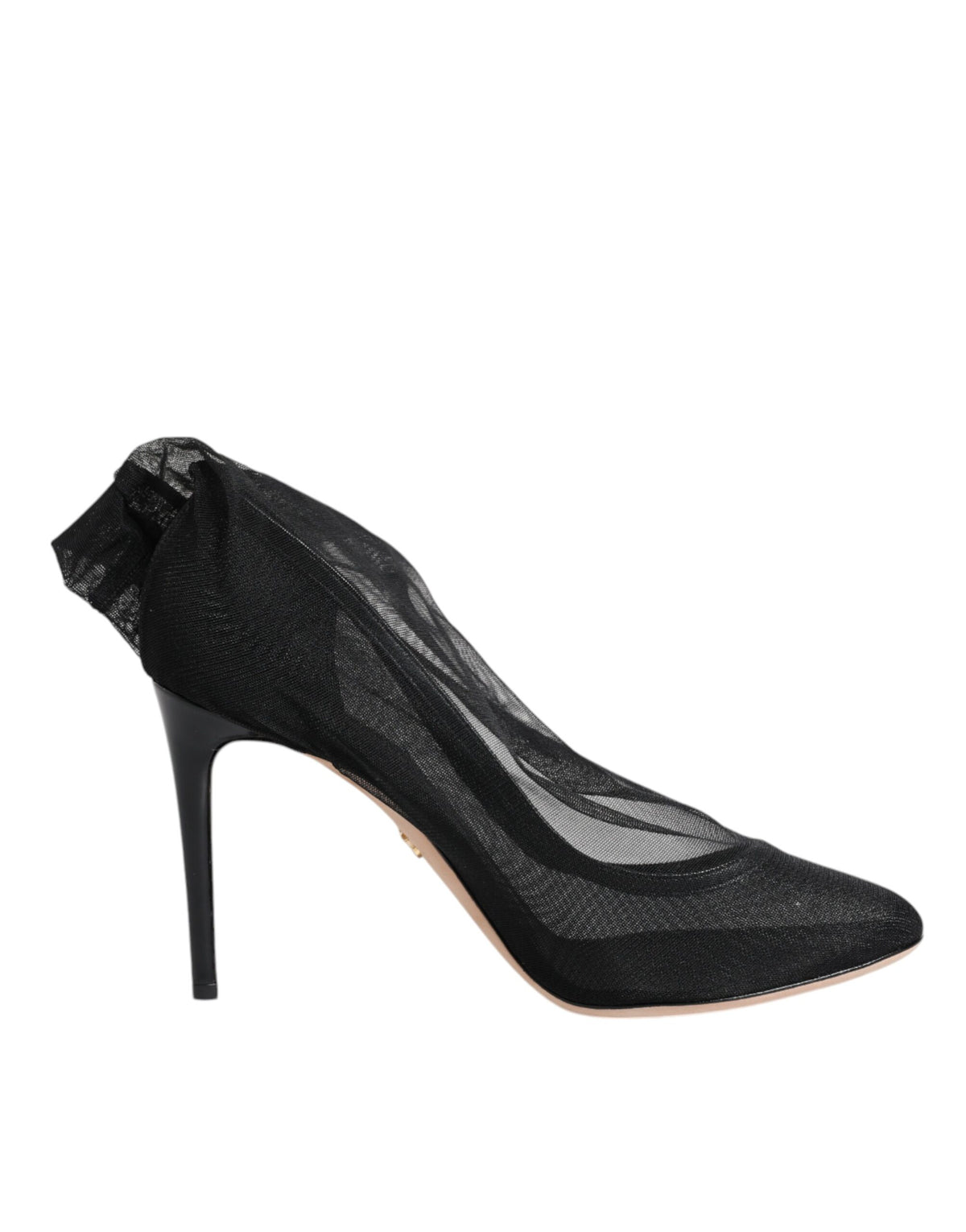 Dolce & Gabbana Black Nylon Mesh Sock Style Boots Women's Shoes (Pre-Owned)