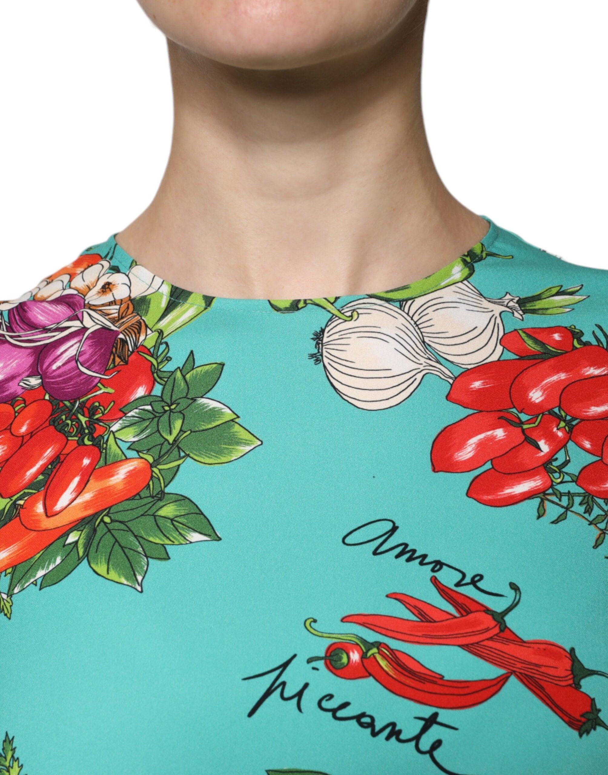 Dolce & Gabbana Multicolor Vegetables Sleeveless Tank Women's Top