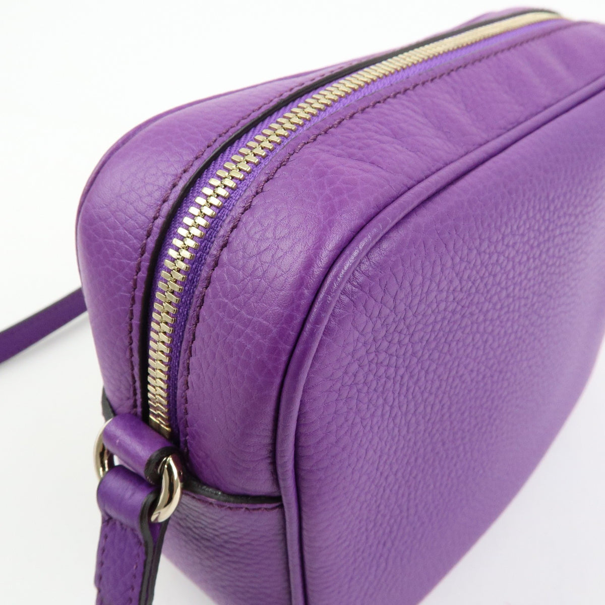 Gucci Soho Disco Leather Purple Leather Crossbody Bag Bag (Pre-Owned)