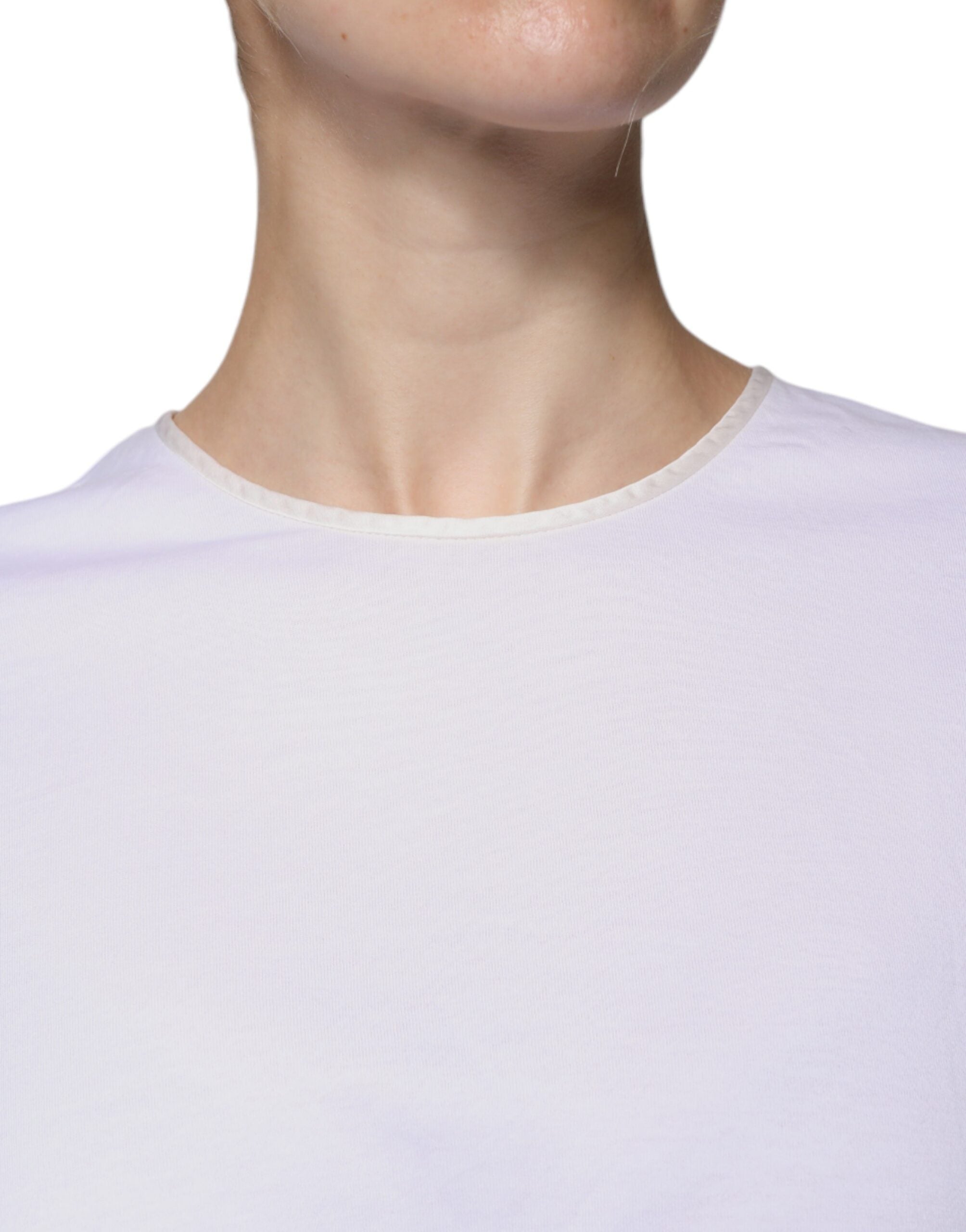 Dolce & Gabbana White Cotton Silk Round Neck Wrap Blouse Women's Top