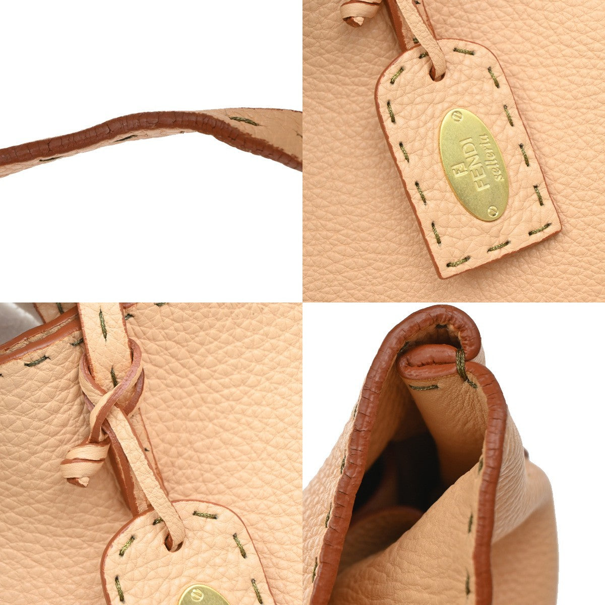 Fendi Roll Tote Selleria Leather Orange Leather Tote Bag Bag (Pre-Owned)
