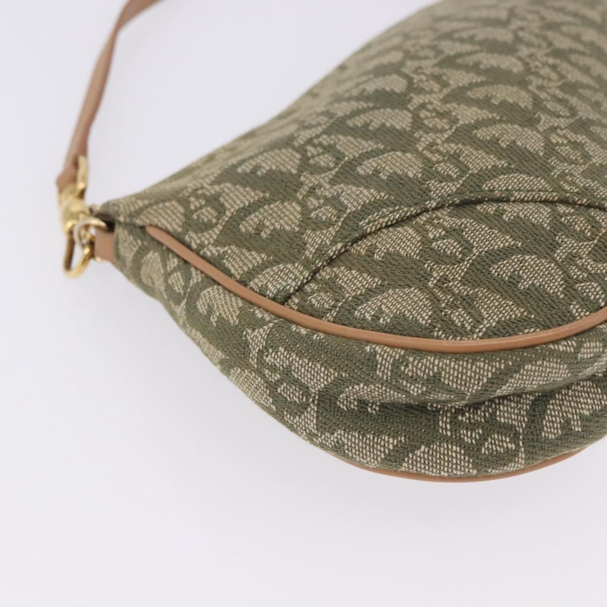 Christian Dior Saddle Canvas Khaki Canvas Handbag (Pre-Owned)