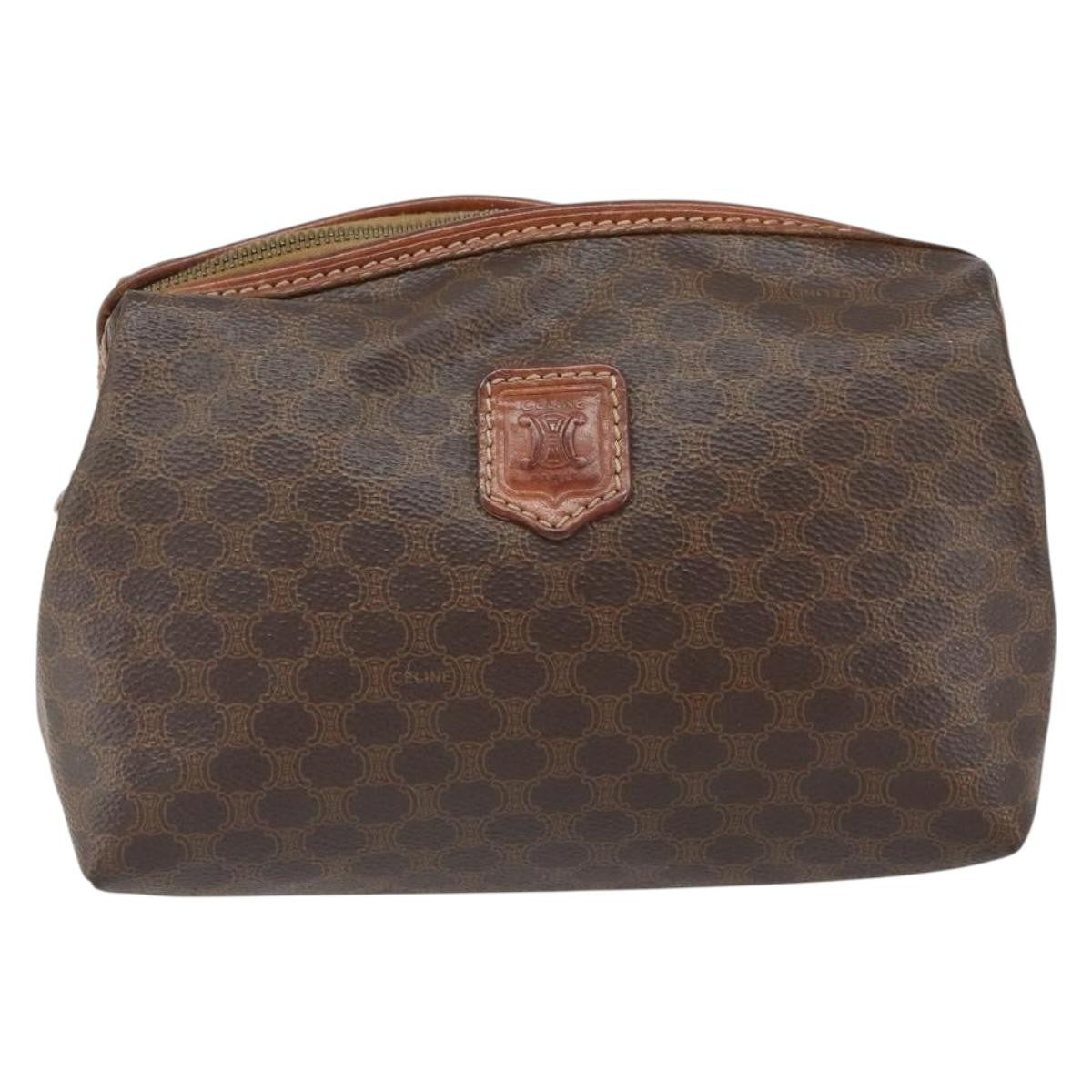 Celine Macadam Pochette Canvas And Leather Brown Canvas Clutche & Pouche Bag (Pre-Owned)