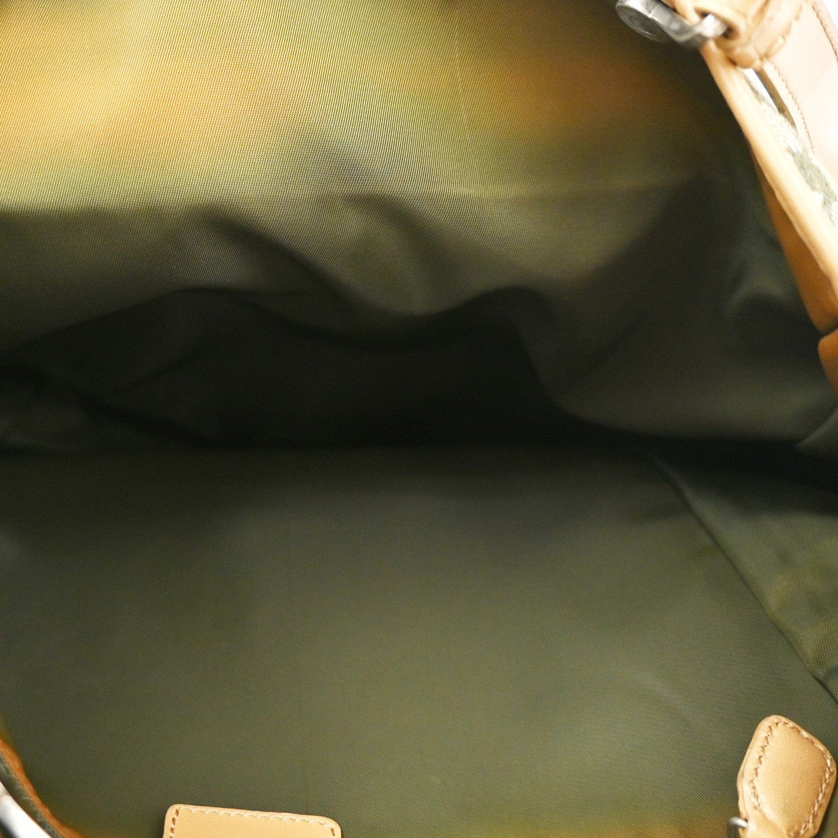 Christian Dior Vintage Open Pocket Diorissimo Canvas Green Canvas Tote Bag Bag (Pre-Owned)