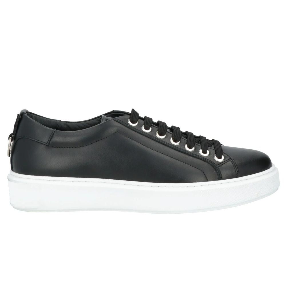 Les Hommes Black Calfskin Men Men's Sneaker