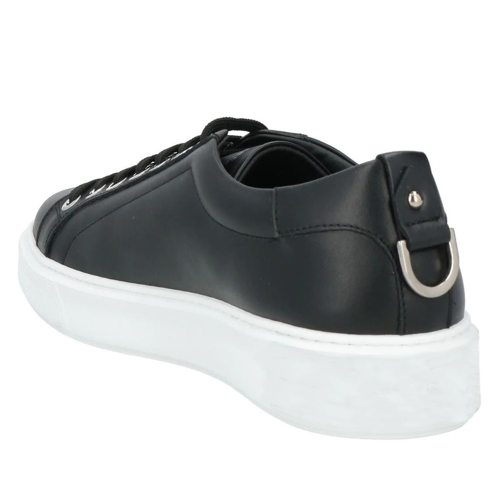 Les Hommes Black Calfskin Men Men's Sneaker