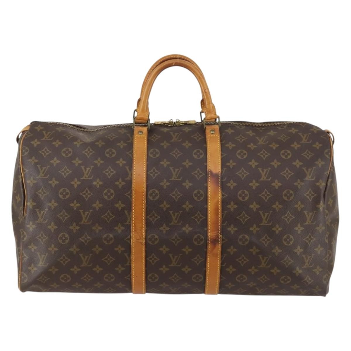 Louis Vuitton Keepall Monogram Canvas Brown Canvas Travel Bag Bag (Pre-Owned)