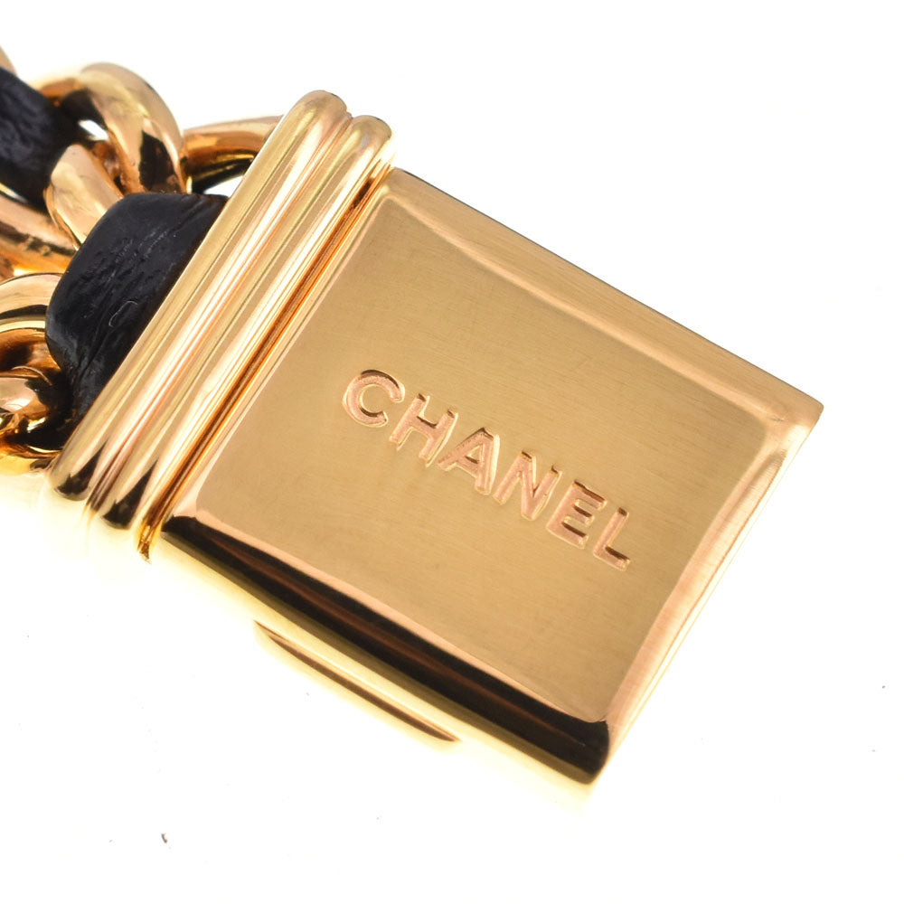 Chanel Premiere Rock Quartz Plated Metal And Leather Watch (Pre-Owned)