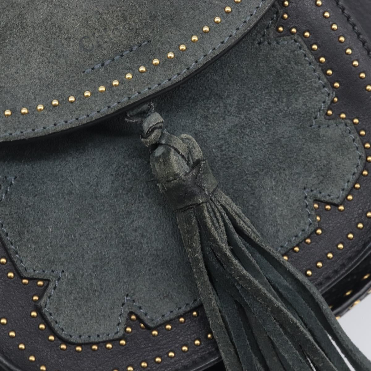 Chloe Hudson Studded Leather Black Leather Handbag (Pre-Owned)