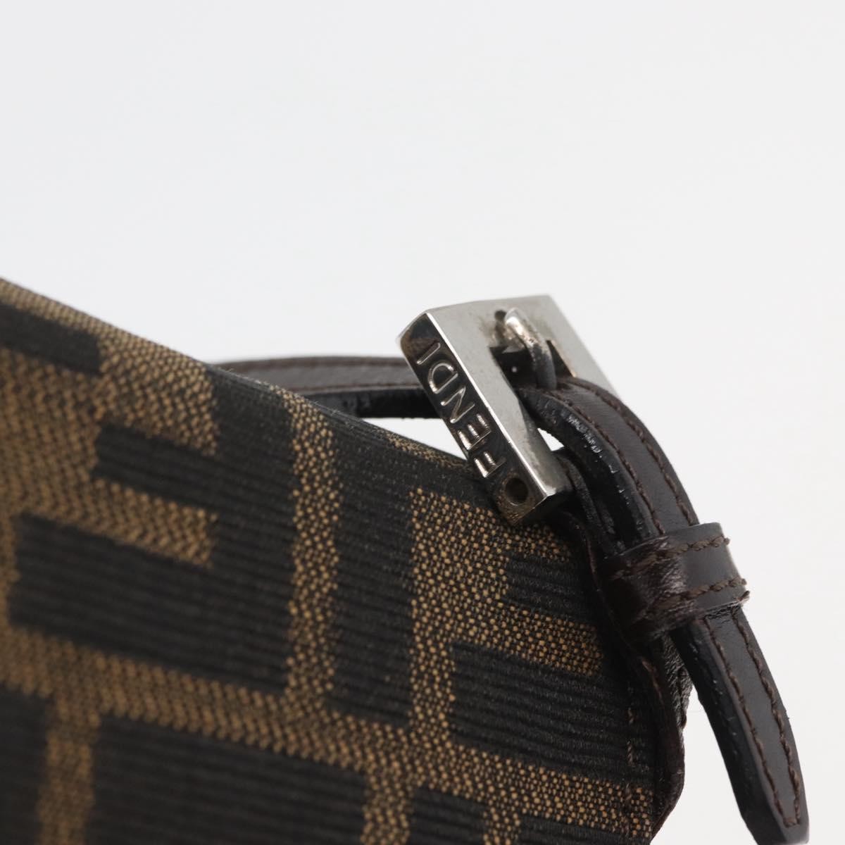 Fendi Baguette Zucca Canvas Brown Canvas Handbag (Pre-Owned)