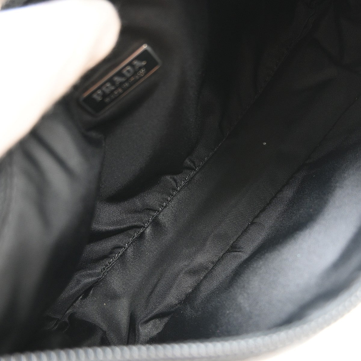 Prada Hobo Tessuto Black Nylon Shoulder Bag Bag (Pre-Owned)