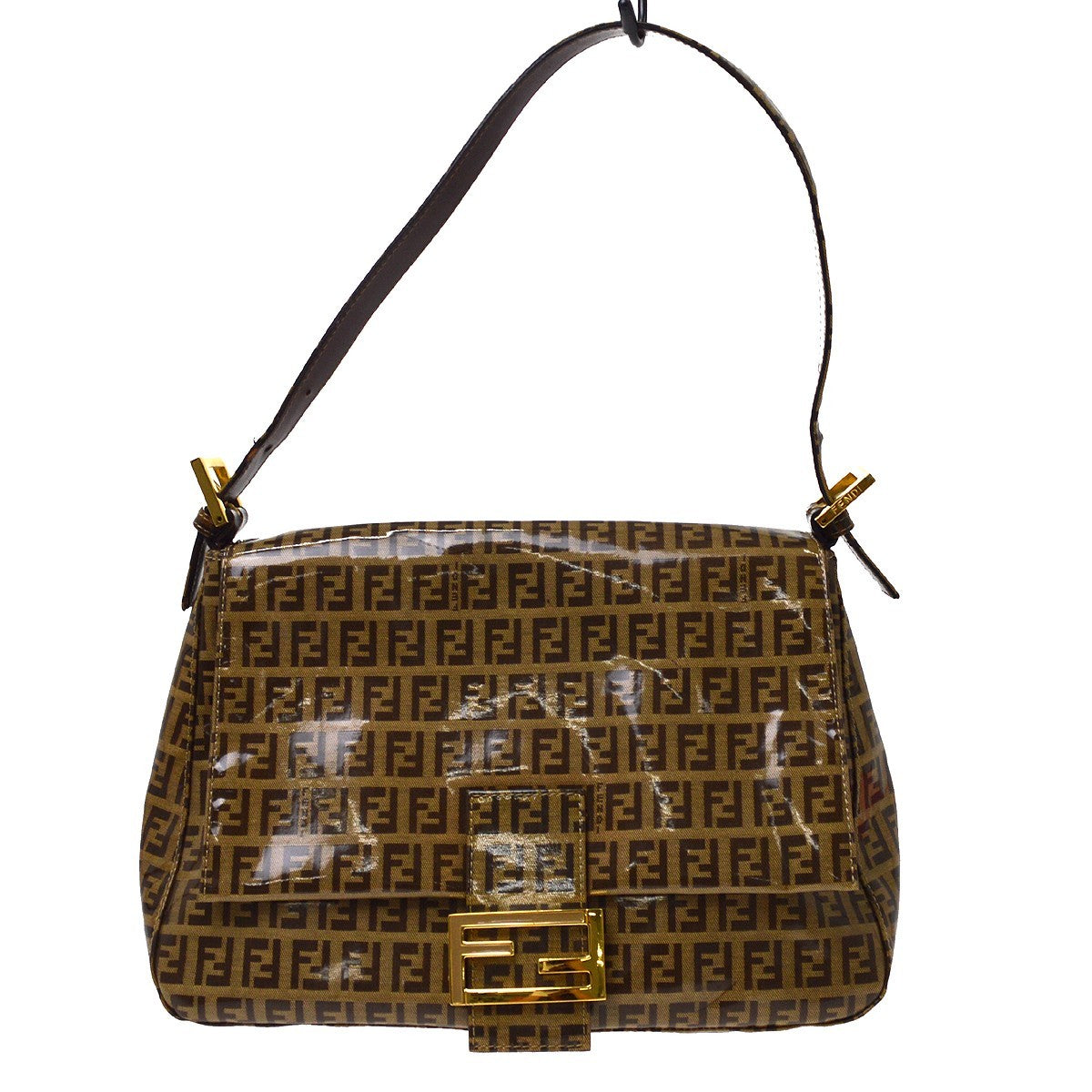 Fendi Handbag Cuir Brown Canvas Handbag (Pre-Owned)