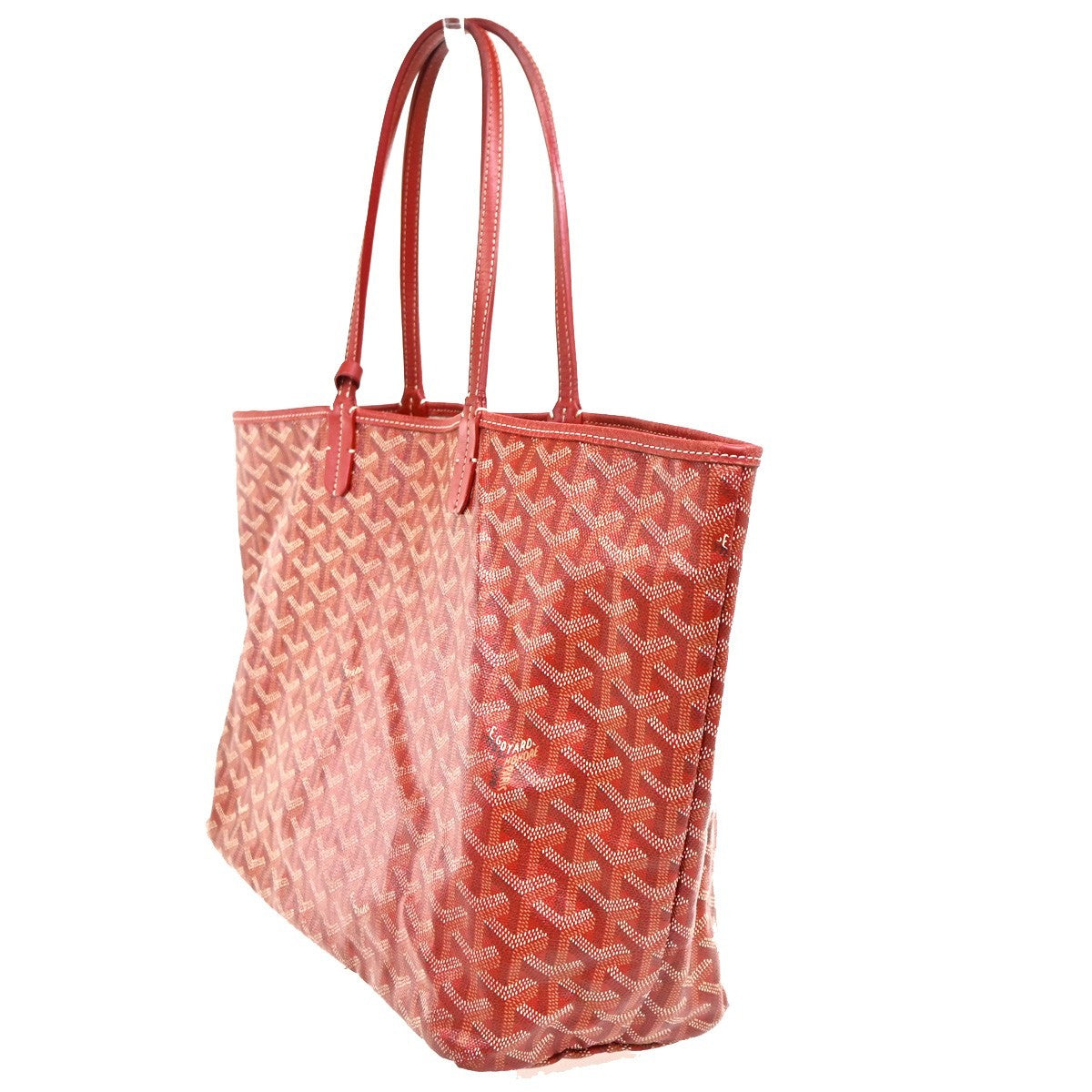 Goyard Saint Louis Reversible Coated Canvas And Printed Canvas Red Canvas Tote Bag Bag (Pre-Owned)