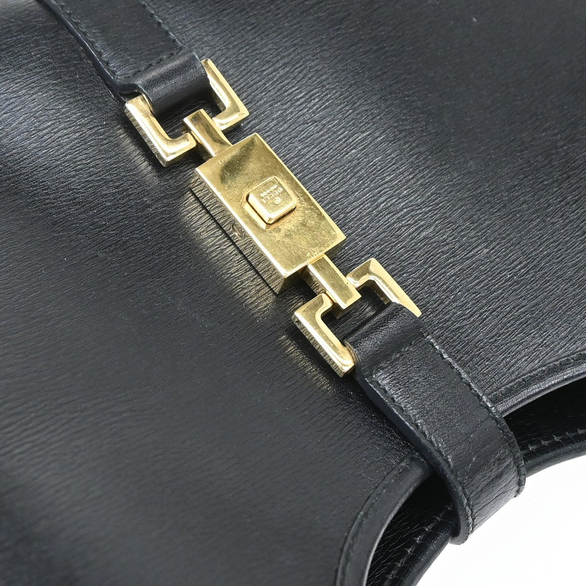 Gucci Vintage Jackie Leather Black Leather Handbag (Pre-Owned)