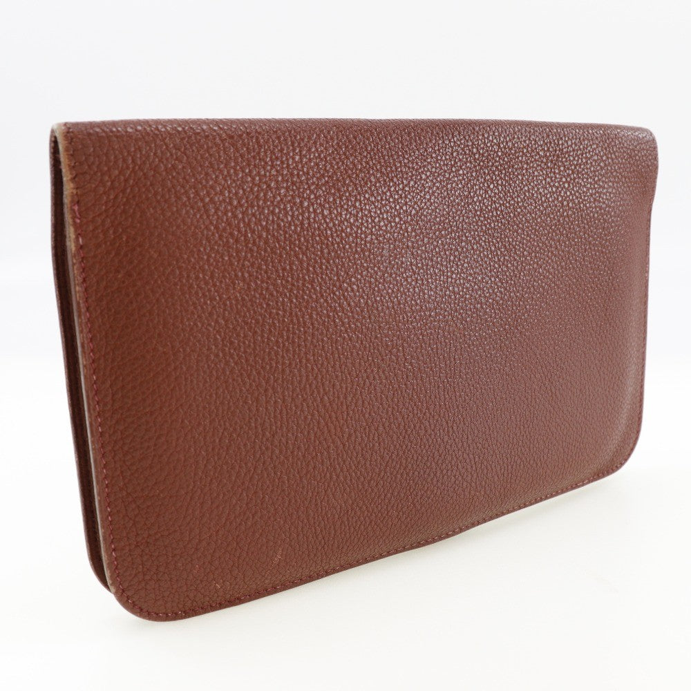 Hermes Dogon Duo Combined Leather Burgundy Leather Wallets Accessory (Pre-Owned)