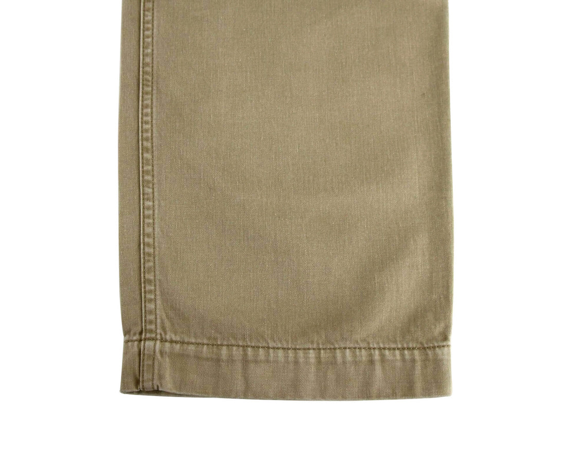 Gucci Men's Light Brown Washed Cotton Pant With Gucci Print on Back 489281 2028