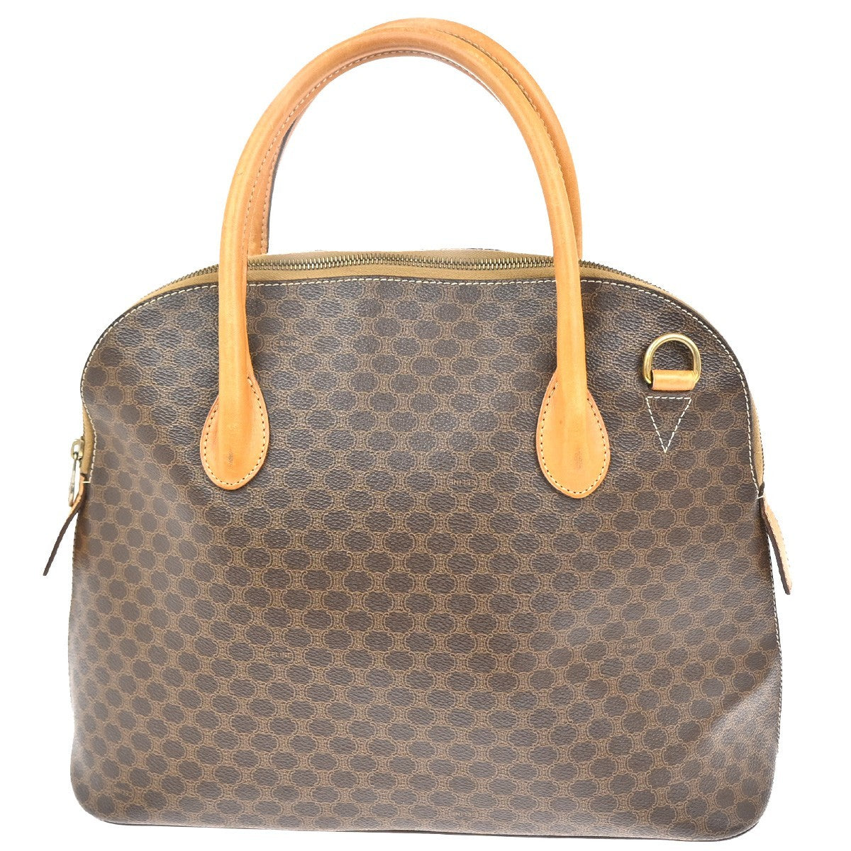 Celine Macadam Macadam With Leather Brown Pvc Handbag (Pre-Owned)