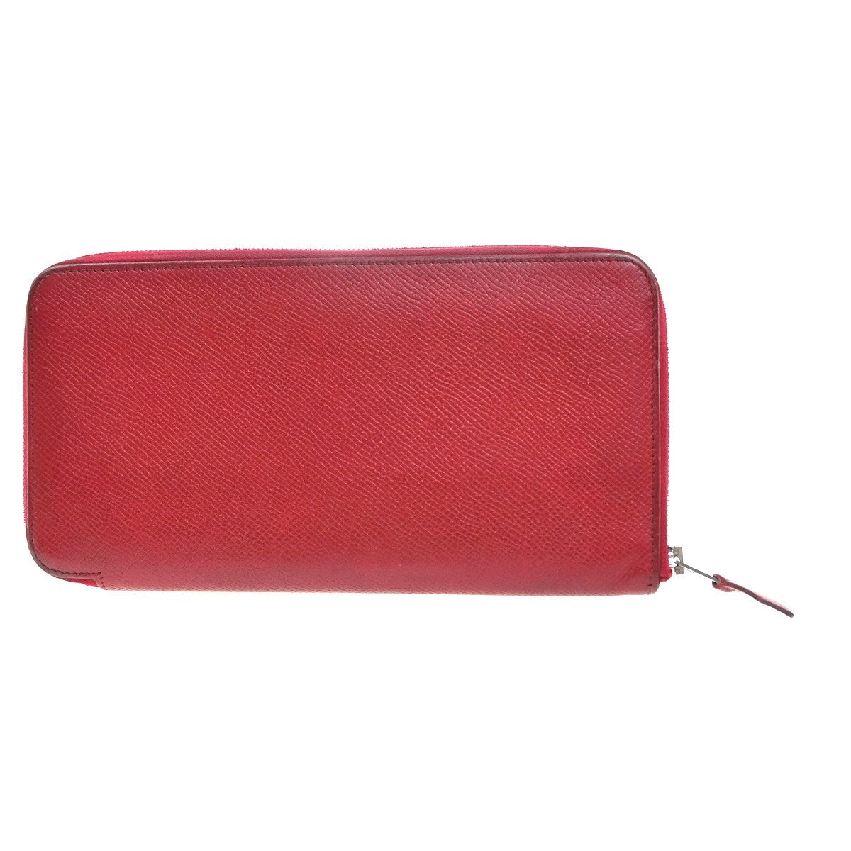 Hermes Azap Zip Around Epsom Red Leather Wallets Accessory (Pre-Owned)