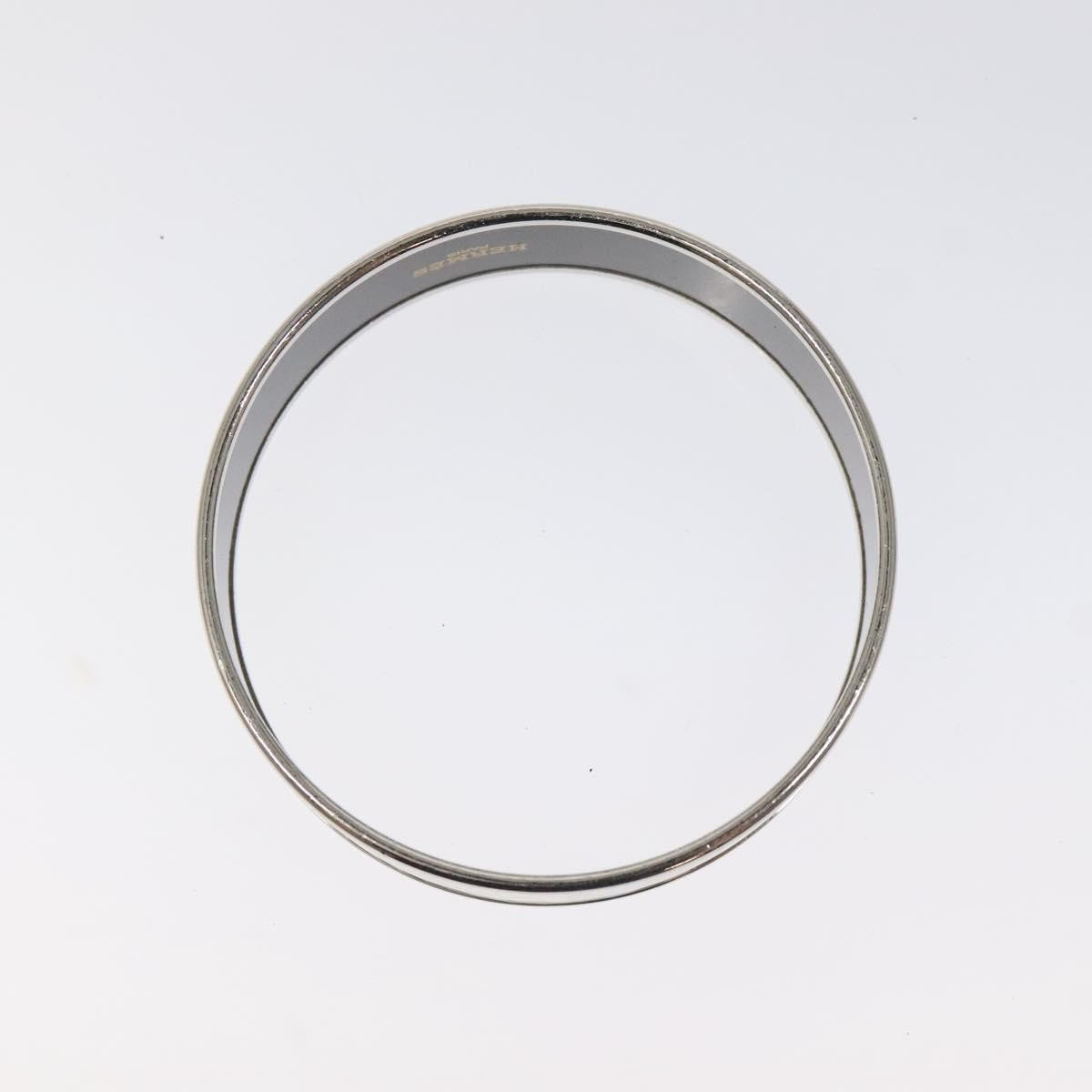 Hermes Caleche Bangle Enamel Blue Metal Bracelet Jewelry (Pre-Owned)