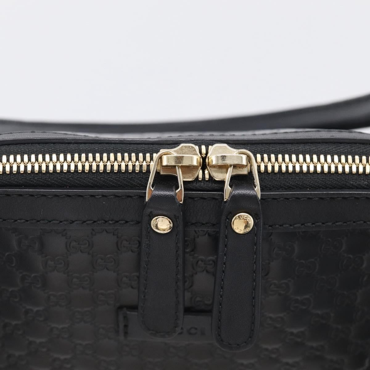 Gucci Guccissima Gg Leather Black Leather Handbag (Pre-Owned)