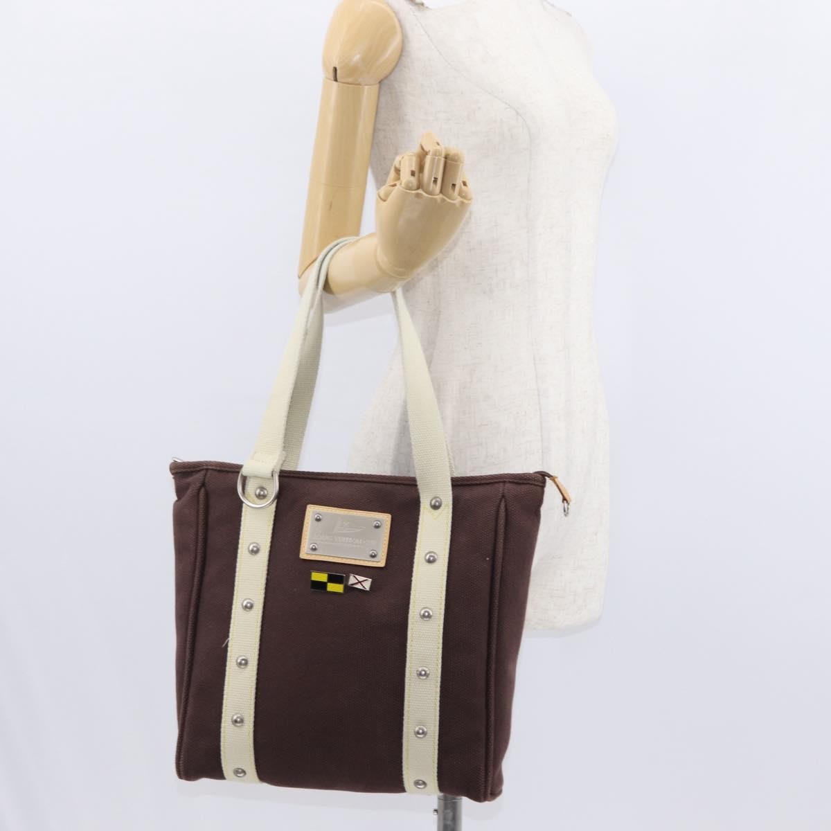 Louis Vuitton Antigua Tote Canvas Brown Canvas Tote Bag Bag (Pre-Owned)