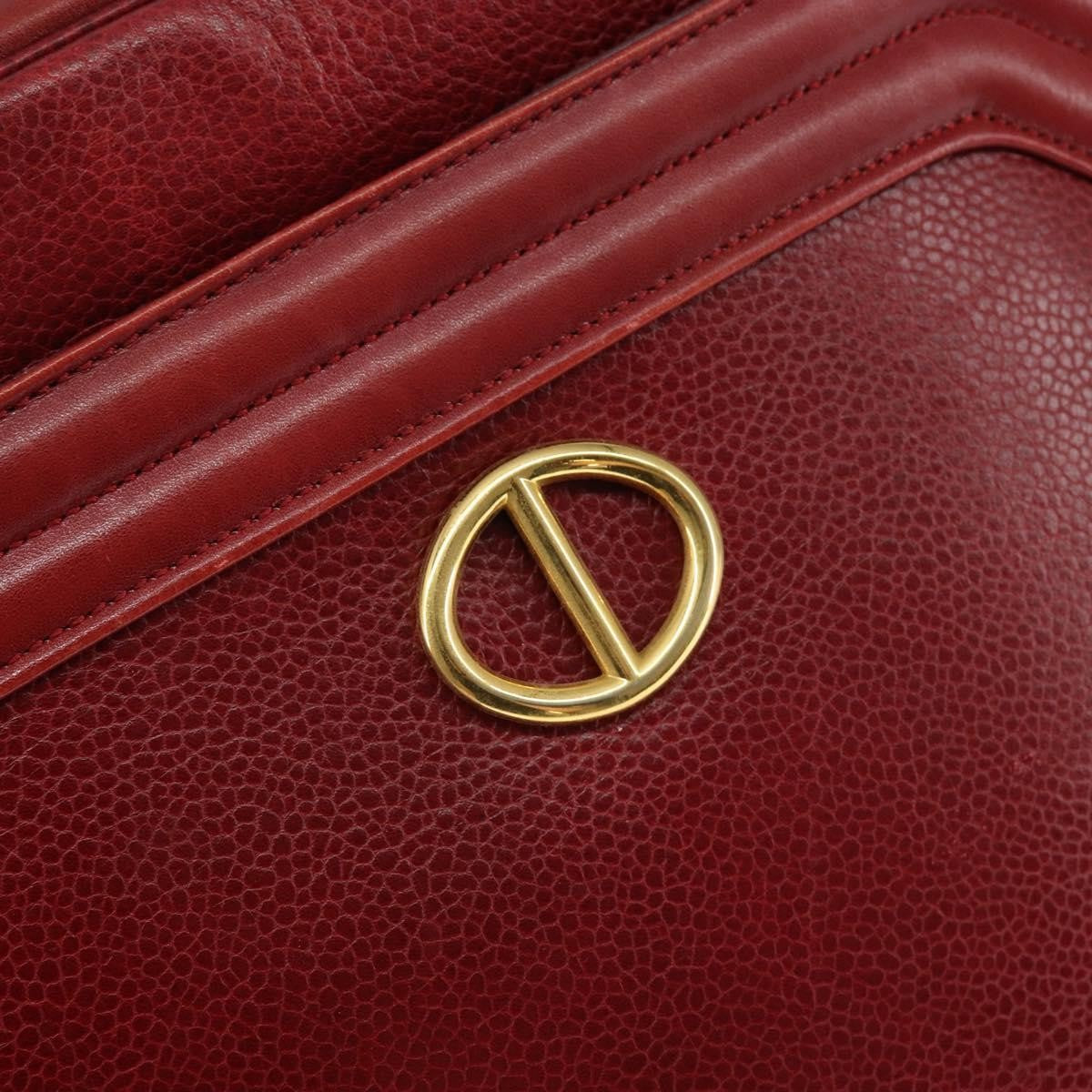 Christian Dior Vintage Leather Red Leather Shoulder Bag Bag (Pre-Owned)