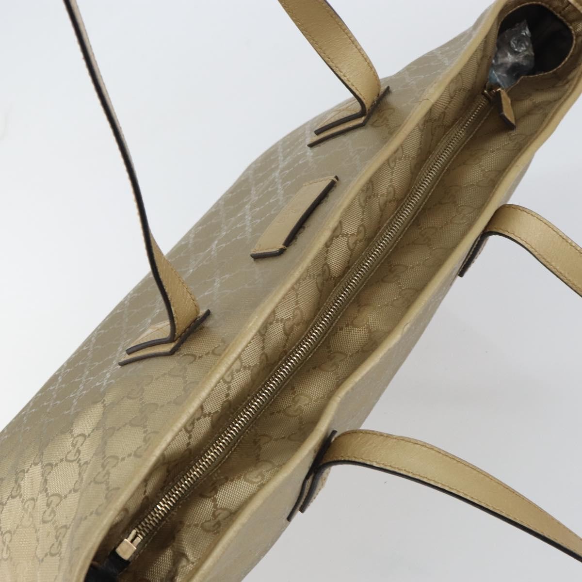 Gucci Plus Gg Imprime Gold Pvc Tote Bag Bag (Pre-Owned)