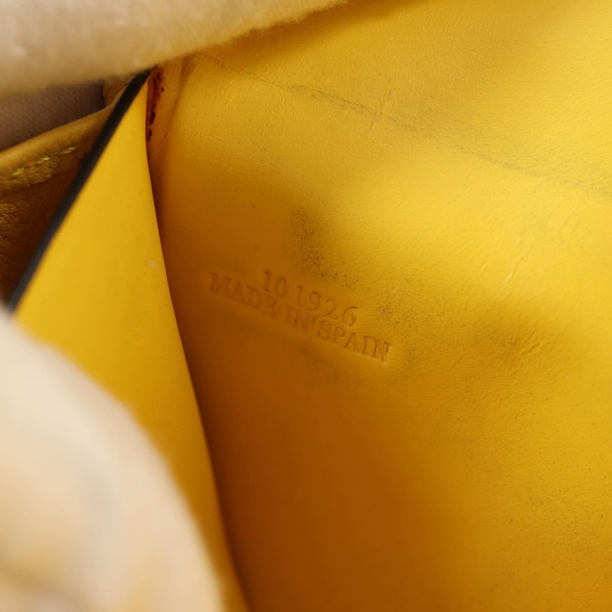 Loewe Puzzle Zip Leather Yellow Leather Wallets Accessory (Pre-Owned)