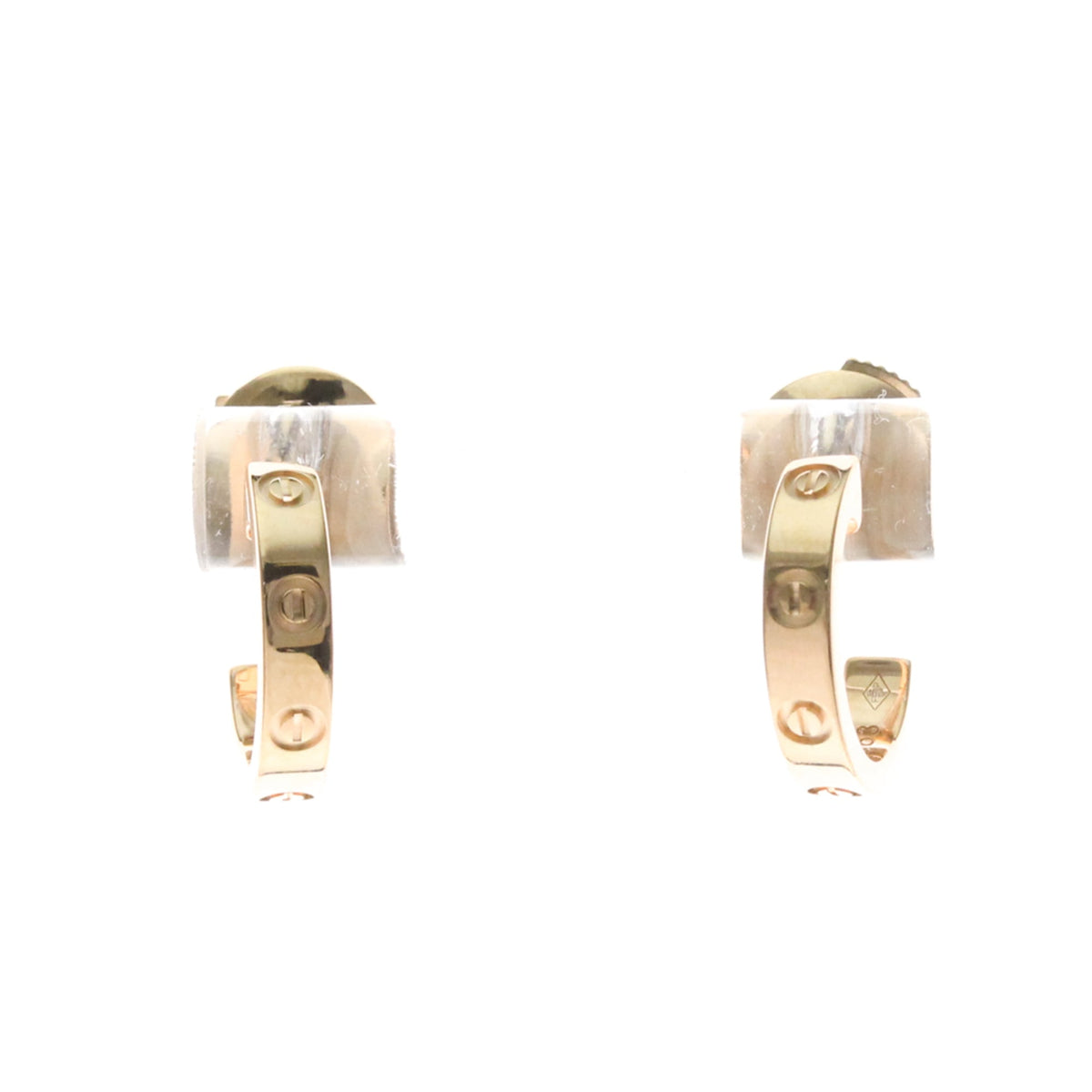 Cartier Love Hoop 18K Rose Gold Gold Pink_Gold Earrings Jewelry (Pre-Owned)