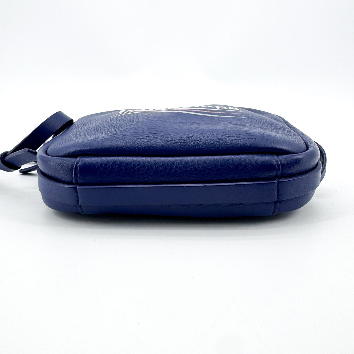 Balenciaga Everyday Camera Printed Leather Blue Leather Handbag (Pre-Owned)