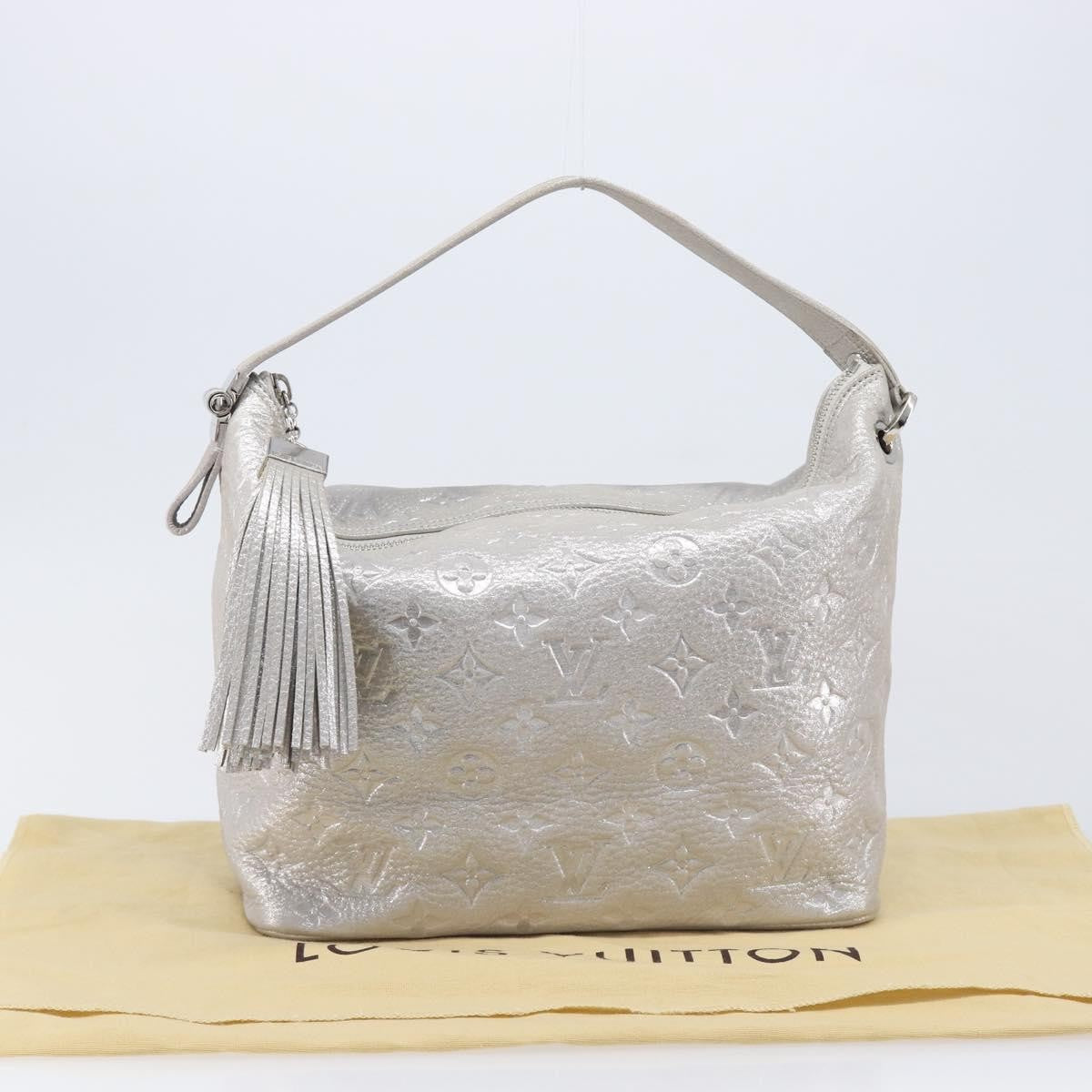 Louis Vuitton Halo Limited Edition Shimmer Monogram Embossed Leather Silver Leather Handbag (Pre-Owned)