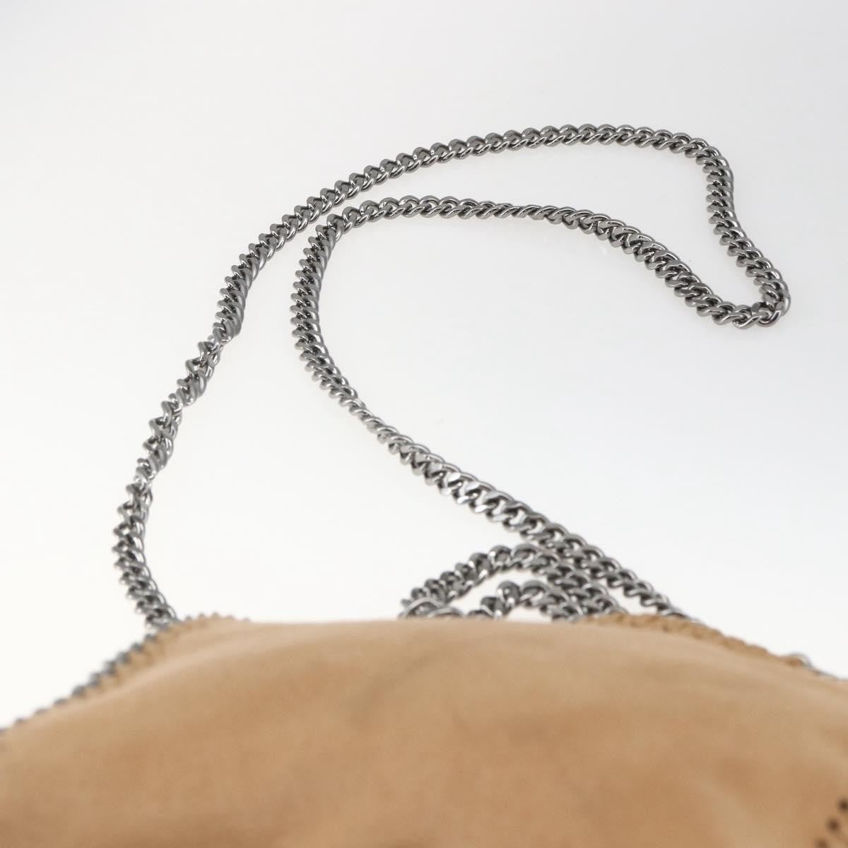 Stella Mccartney Falabella Fold Over Shaggy Deer Beige Polyester Shoulder Bag Bag (Pre-Owned)
