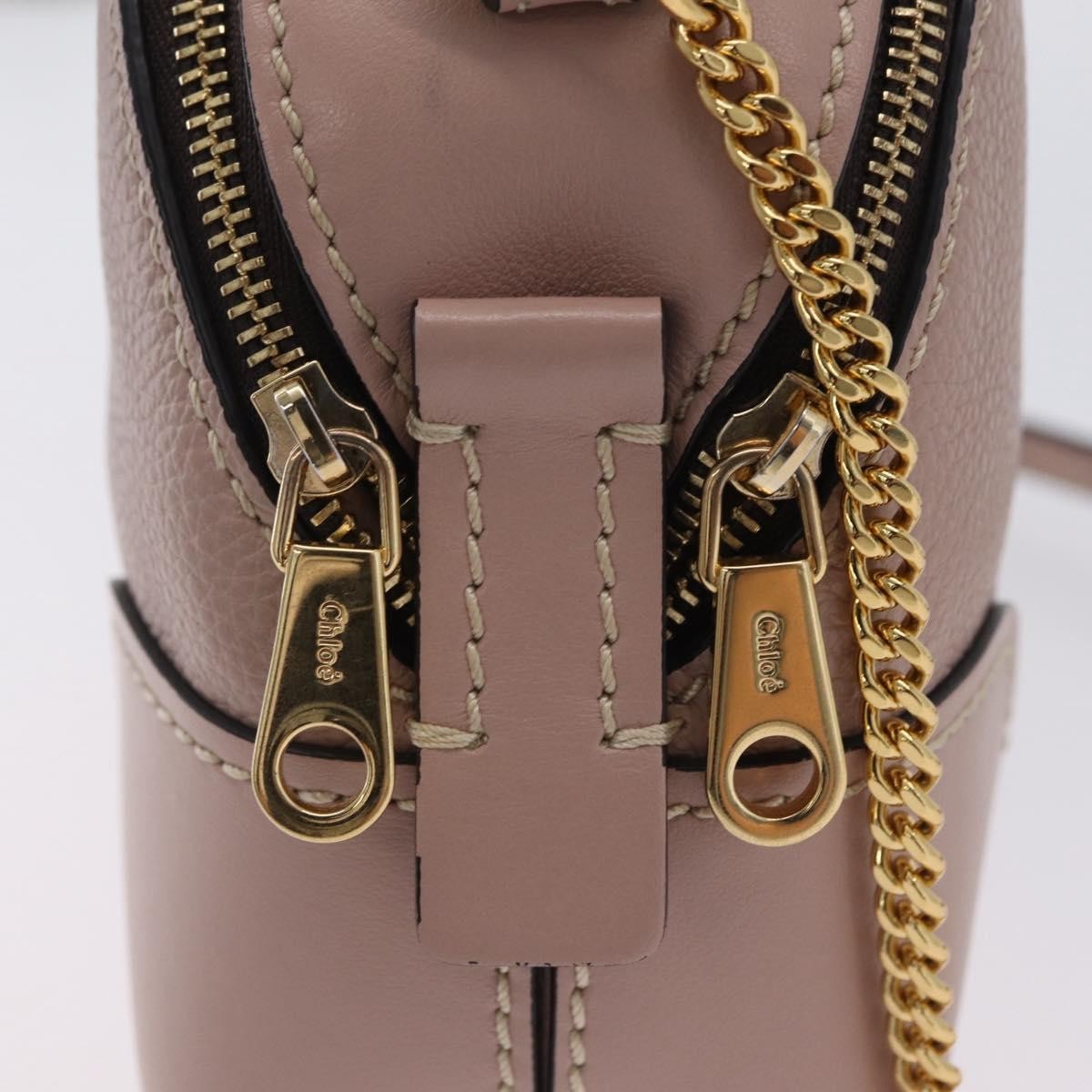 Chloe Daria Chain Leather Pink Leather Handbag (Pre-Owned)
