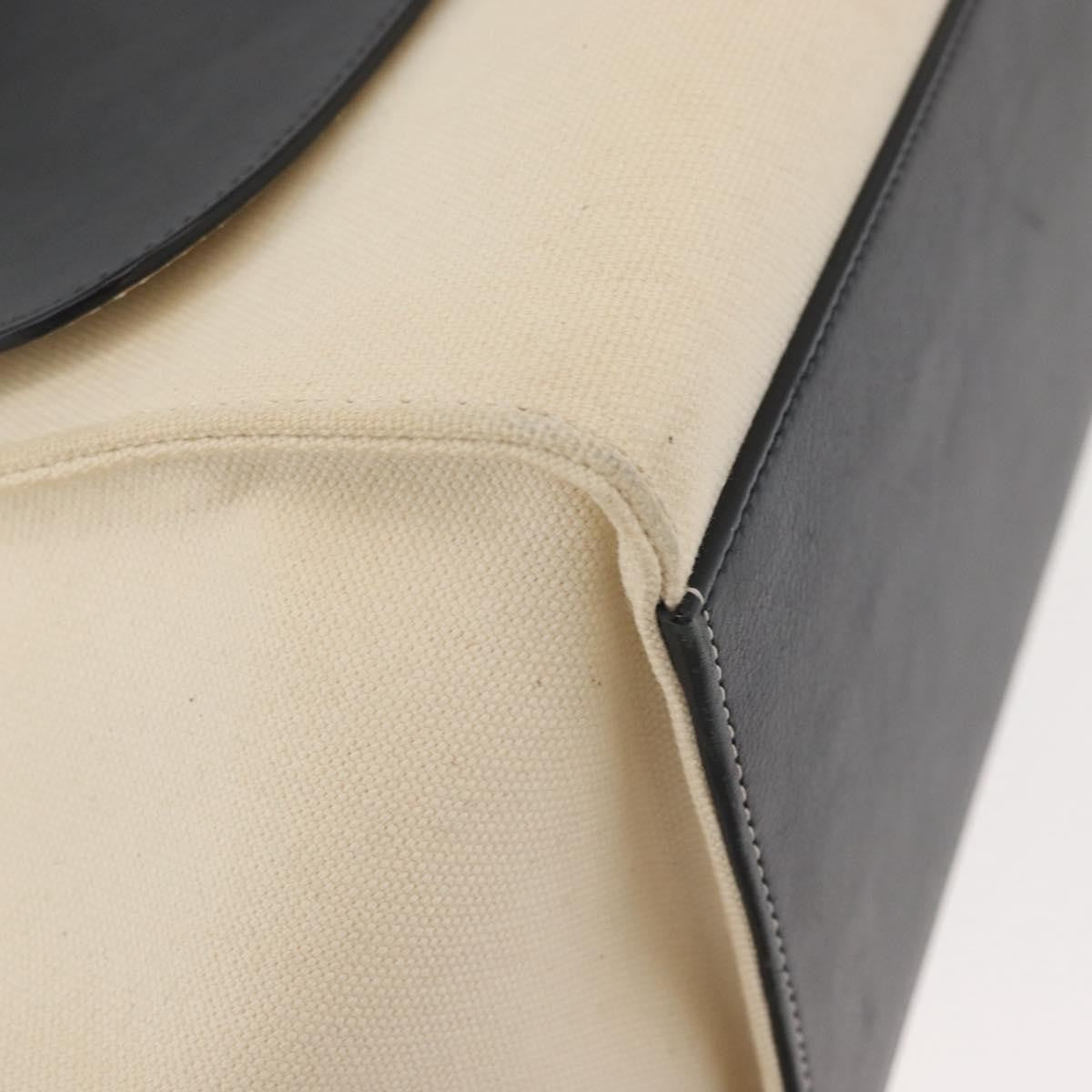 Celine Trapeze Leather With Canvas Beige Canvas Handbag (Pre-Owned)