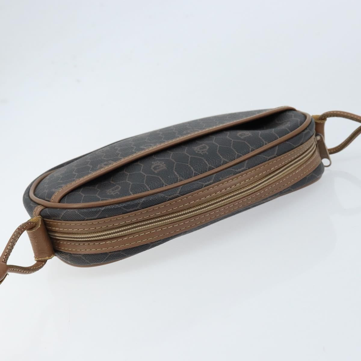 Christian Dior Vintage Honeycomb Canvas And Leather Black Canvas Shoulder Bag Bag (Pre-Owned)