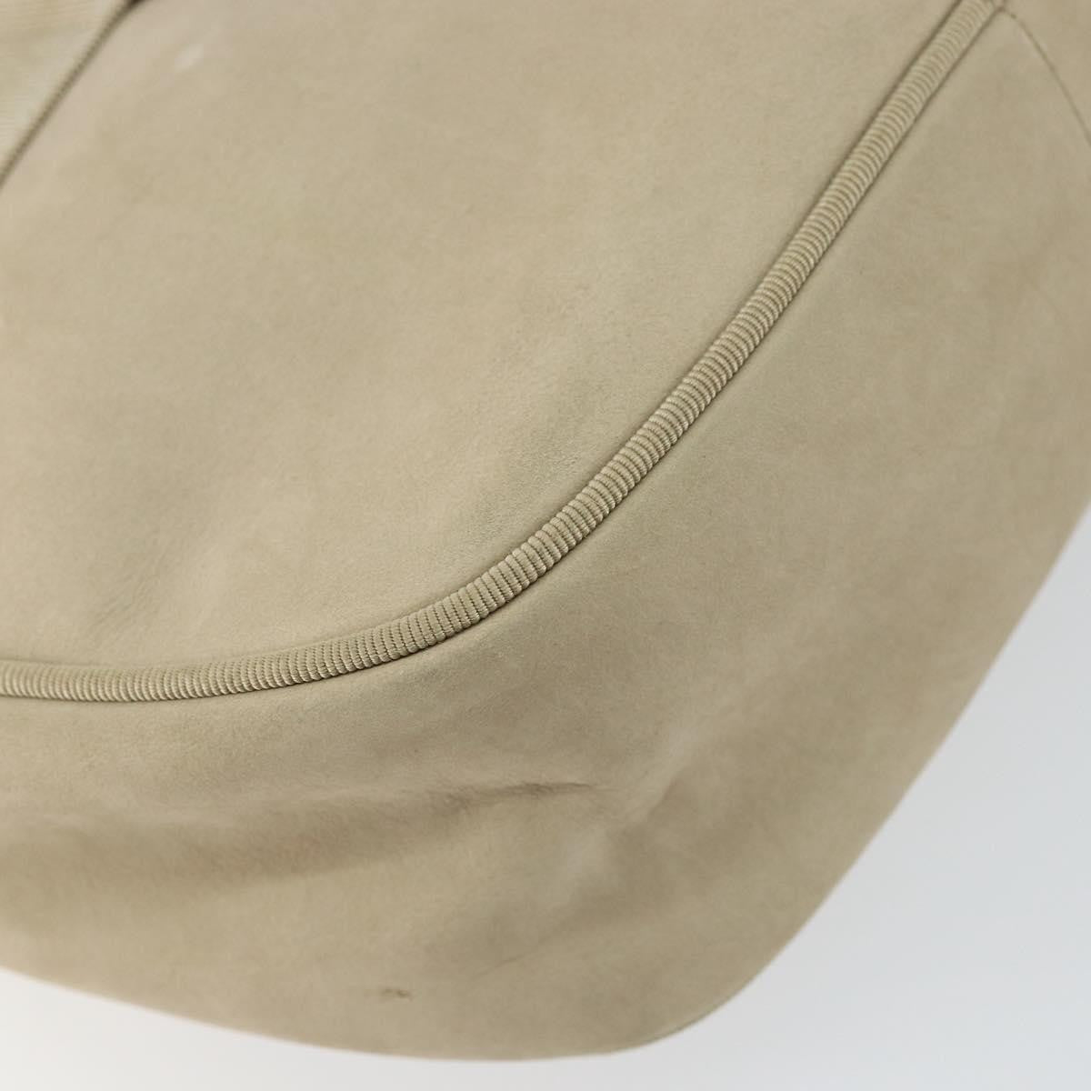 Salvatore Ferragamo Vala Suede Beige Suede Shoulder Bag Bag (Pre-Owned)