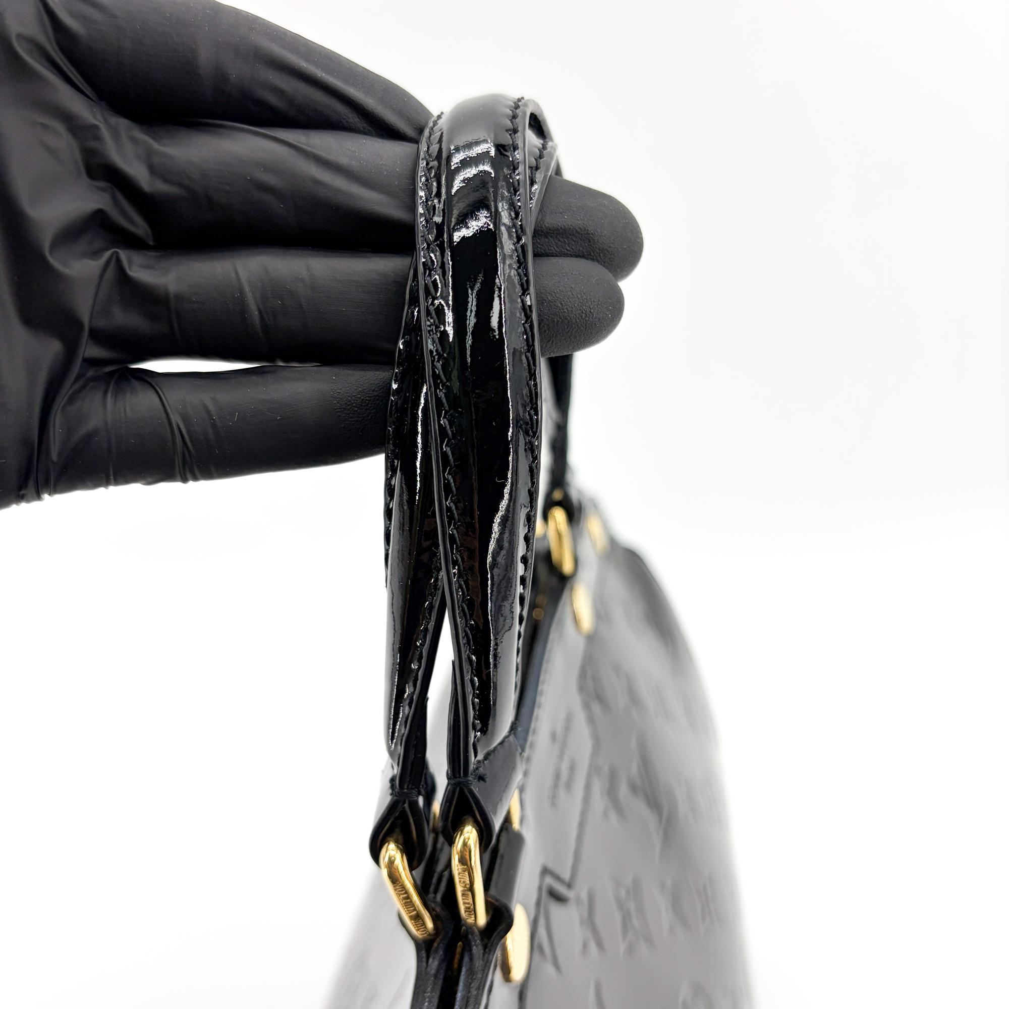 Louis Vuitton Brea Nm Monogram Vernis Black Patent_Leather Handbag (Pre-Owned)