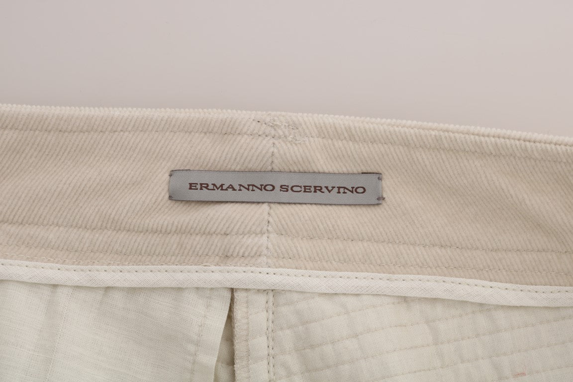 Ermanno Scervino Beige Slim Jeans Corduroy Skinny Women's Pants