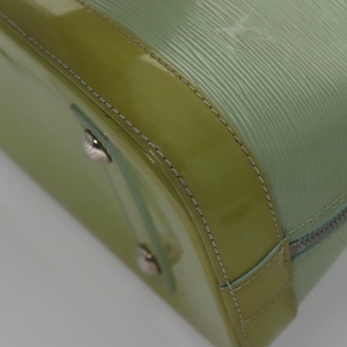 Louis Vuitton Alma Electric Epi Leather Green Patent_Leather Handbag (Pre-Owned)