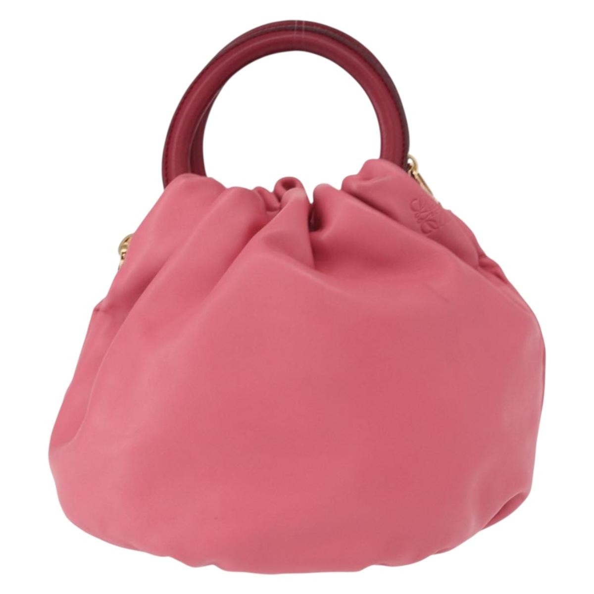 Loewe Bounce Lambskin Pink Leather Handbag (Pre-Owned)