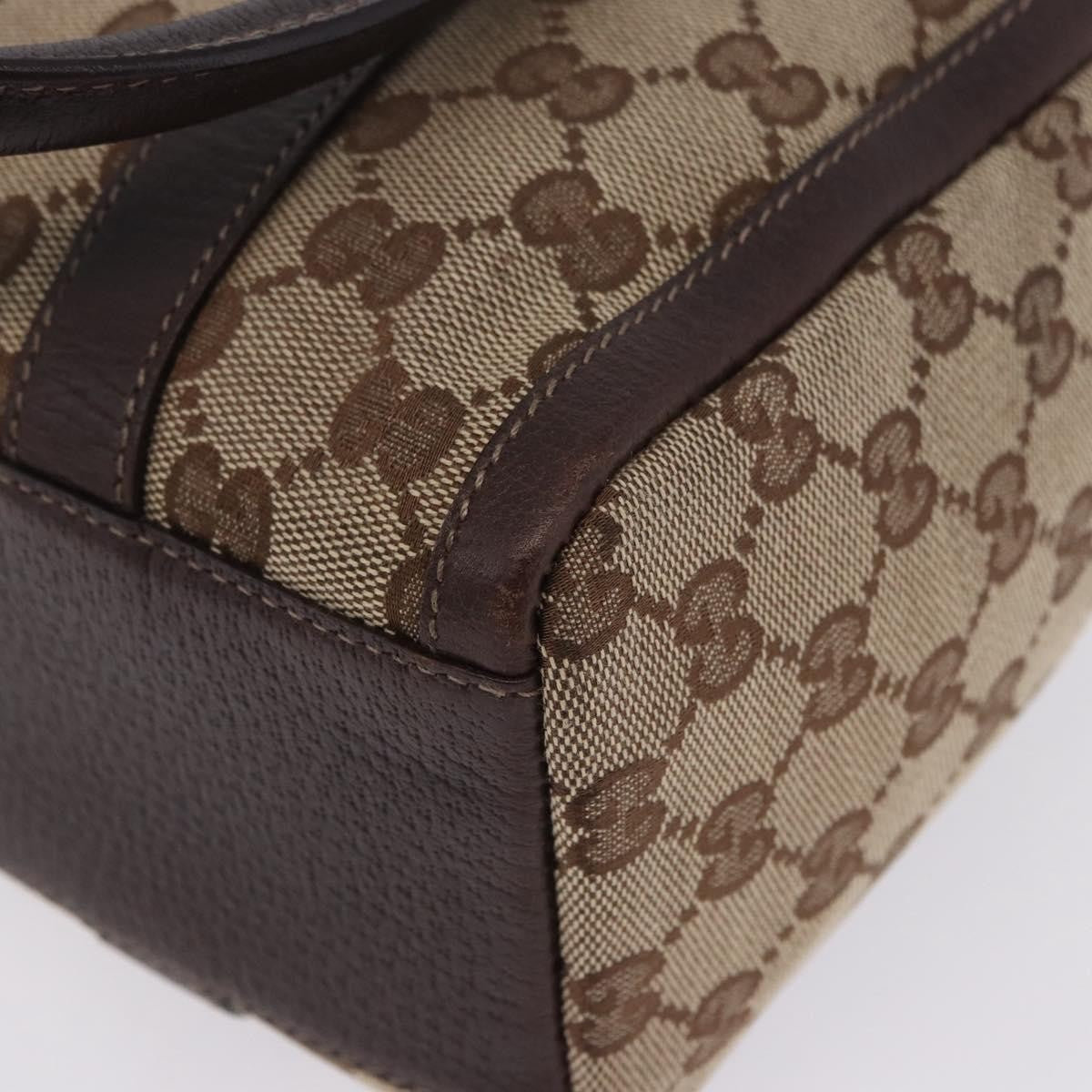 Gucci Abbey Boston Canvas Beige Canvas Shoulder Bag Bag (Pre-Owned)