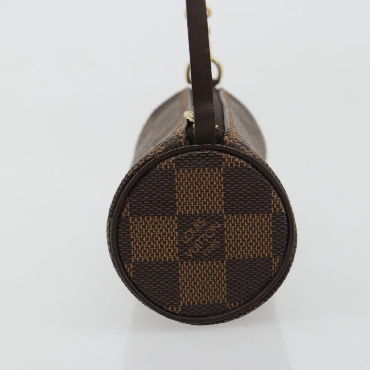 Louis Vuitton Papillon Pochette Damier Brown Canvas Clutche & Pouche Bag (Pre-Owned)