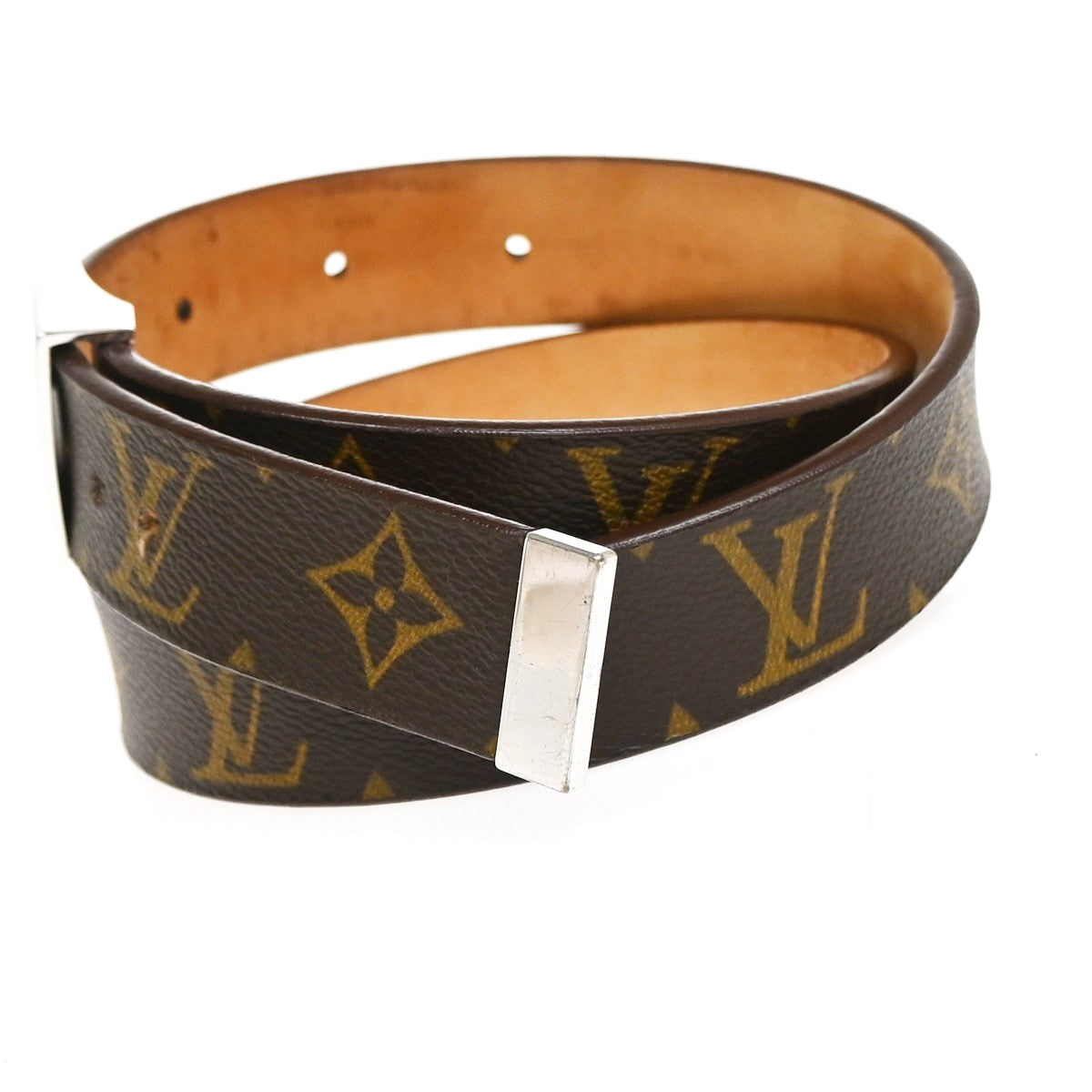 Louis Vuitton Ceinture Carre Belt Damier Brown Canvas Belts Accessory (Pre-Owned)